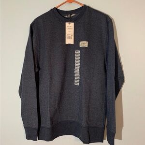 Eddie Bauer Mens Heavyweight Crew Sweater HTR Navy